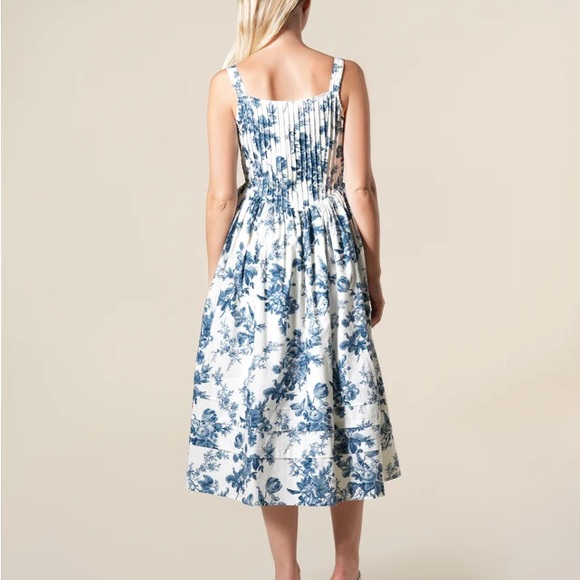 LOVESHACKFANCY MAJORY FLORAL MIDI DRESS SIZE 2 - Picture 3 of 6